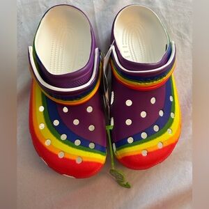 Crocs classic rainbow clogs NWT men 7/women 9